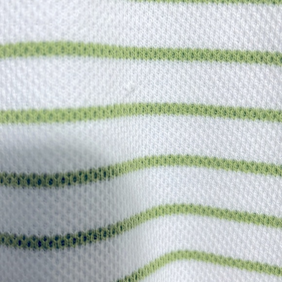 Coolibar Quality Sun Protection Mens Small Green Pinstripe Long Sleeve Polo - Picture 4 of 4